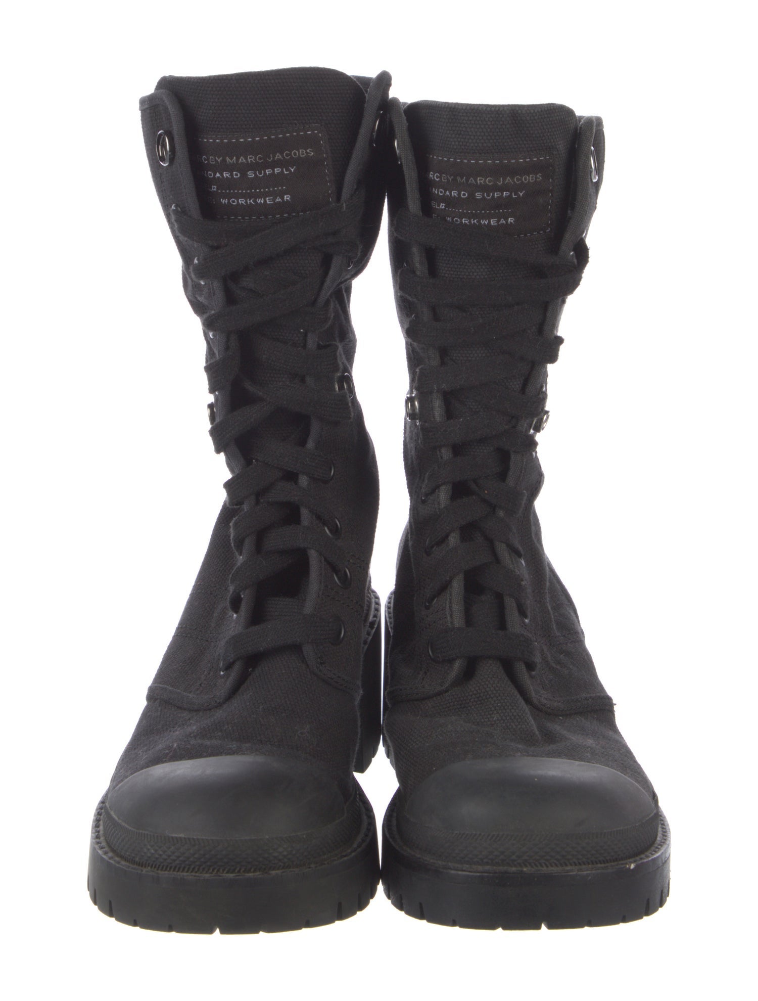 Marc by Marc Jacobs Canvas Combat Boots